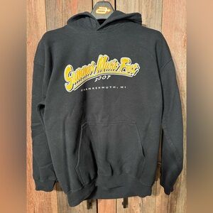 Summer Music Fest 2007 Frankenmuth, MI EUC Large Hooded Sweatshirt Black